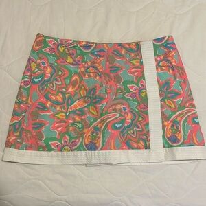 Lilly Pulitzer Floral Cotton Skirt Skort Size 6